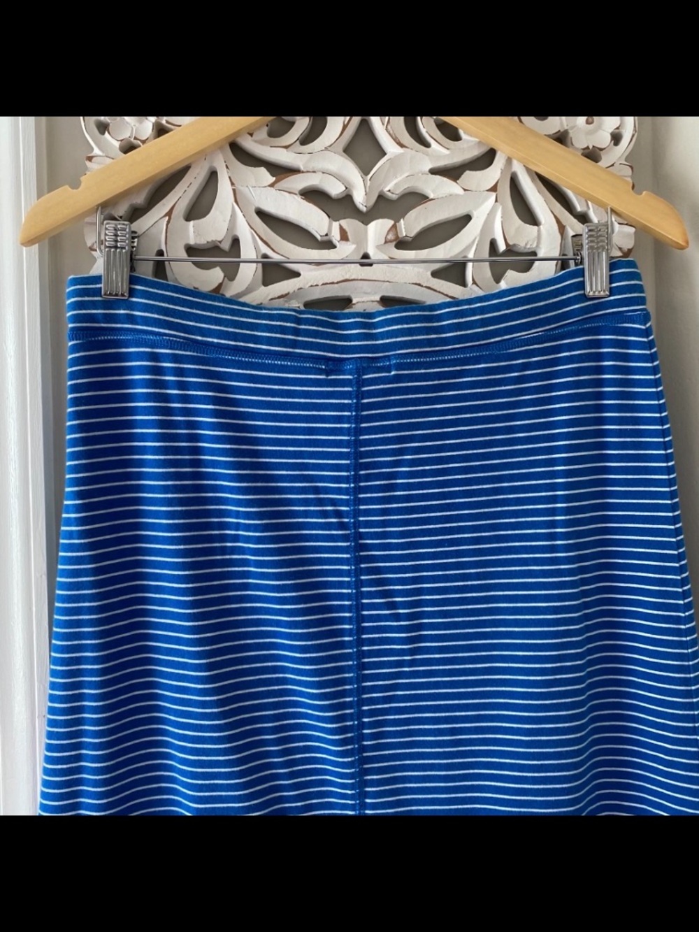 Vintage Ralph Lauren Jeans Co Y2K 90s Blue Striped Low Rise Maxi Skirt S - Picture 5 of 7